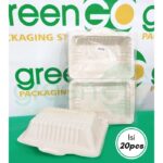 SINAR MEAL BOX-1: Wadah Makanan Ramah Lingkungan 20pcs/Pack