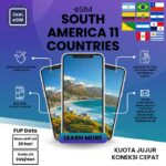 eSIM South America u2013 Internet Unlimited 11 Negara (Argentina, Brazil, Chile, Colombia, Ecuador, El Salvador, French Guiana, Nicaragua, Panama, Peru, Uruguay)