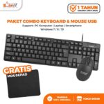 Keyboard & Mouse Komputer M-Tech USB – Free Mousepad!