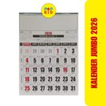 Kalender Dinding 2026 Ukuran Besar 48×65 cm – Harga Terjangkau, Cetak Jelas & Siap Kirim!