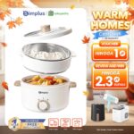 Simplus Panci Elektrik Multifungsi 1.5L, Solusi Masak Praktis dan Hemat Energi
