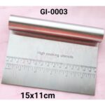 Gi-0003 Cake Scrapper Scraper Stainless Steel Penghalus Buttercream Profesional