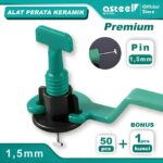 Asteel Alat Perata Pasang Keramik Granite Lantai Dinding Pin 1.5mm Reusable Tile Leveling Tipe Putar