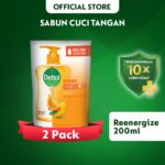 Dettol Sabun Cuci Tangan Anti Bakteri Re-energize 200ml X2