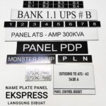 Nameplat Panel Label Taging Panel Listrik Grafir Laser Murah Ekspres