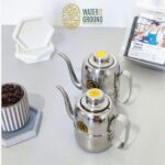 Olive Gooseneck Kettle Teko Leher Angsa Alat Kopi V60 Seduh