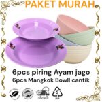Paket Hemat 12 Pcs: 6 Piring + 6 Mangkok Cantik untuk Microwave