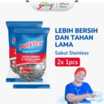 Polytex Sabut Stainless Extra Bersih & Tahan Lama Untuk Alat Masak