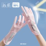 Sarung Tangan Motor Wanita Sport UPF50+ dengan Desain Touchscreen dan Kain Sutra Es