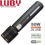 Senter LED Zoom Luby L-AL8002: Penerangan Super Kuat 50 Watt dengan Daya Tahan Hingga 26 Jam