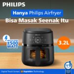 Philips Airfryer Low Watt 800 W Transparan Best Compact Size 3.2 L NA210/00