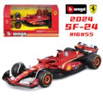 Bburago 1:43 F1 2024 Ferrari SF-24 #16 Leclerc, RB20 #1 Verstappen, W15 #44 Hamilton Model Koleksi Premium
