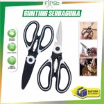 Fh C998 Gunting Dapur Multifungsi Bahan Stainless Dengan Tutup Praktis