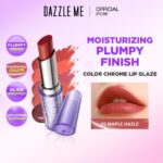 Dazzle Me Color Chrome Lipglaze Glossy Lipstick Balm: Warna Intens, Bibir Sehat Berkilau