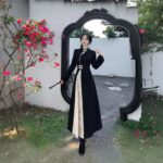 Dress Qipao Gaya Oriental Korea Vintage Retro Klasik Dress Panjang Cheongsam