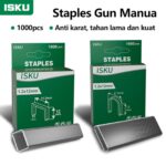 Isku Staple Gun Refill Staples 8 x 11.3 x 1.2mm (1000 pcs) untuk Perkakas Tembak Tacker