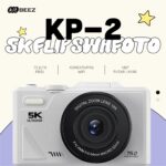 u3010Kitbeez KP-2u3011Kamera Digital Wifi 5K 75MP, Zoom Digital 18x, Layar Flip 180u00b0 Untuk Selfie & Vlog