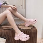 Limitlessswissdesign Sandal Fuji Polos Selop Wanita Sendal Cewek Slip On Wedges