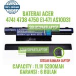 Baterai Asli Acer Aspire 4738, 4741, 4750, 4739, 4740, E1-471 Tahan Lama