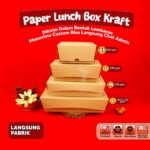 Paper Lunch Box Bahan Kraft Berlapis u2013 Ramah Lingkungan & Food Grade