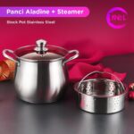 Panci Stainless Steel Aladin 22cm dengan Steamer | Stock Pot Berkualitas untuk Dapur Modern