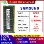 RAM Laptop Samsung DDR3 8GB PC3-10600 / 1333MHz | Ori | Lifetime Warranty