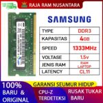 Samsung RAM Laptop DDR3 4GB PC3-10600 1333MHz 1.5V Original – Garansi Seumur Hidup