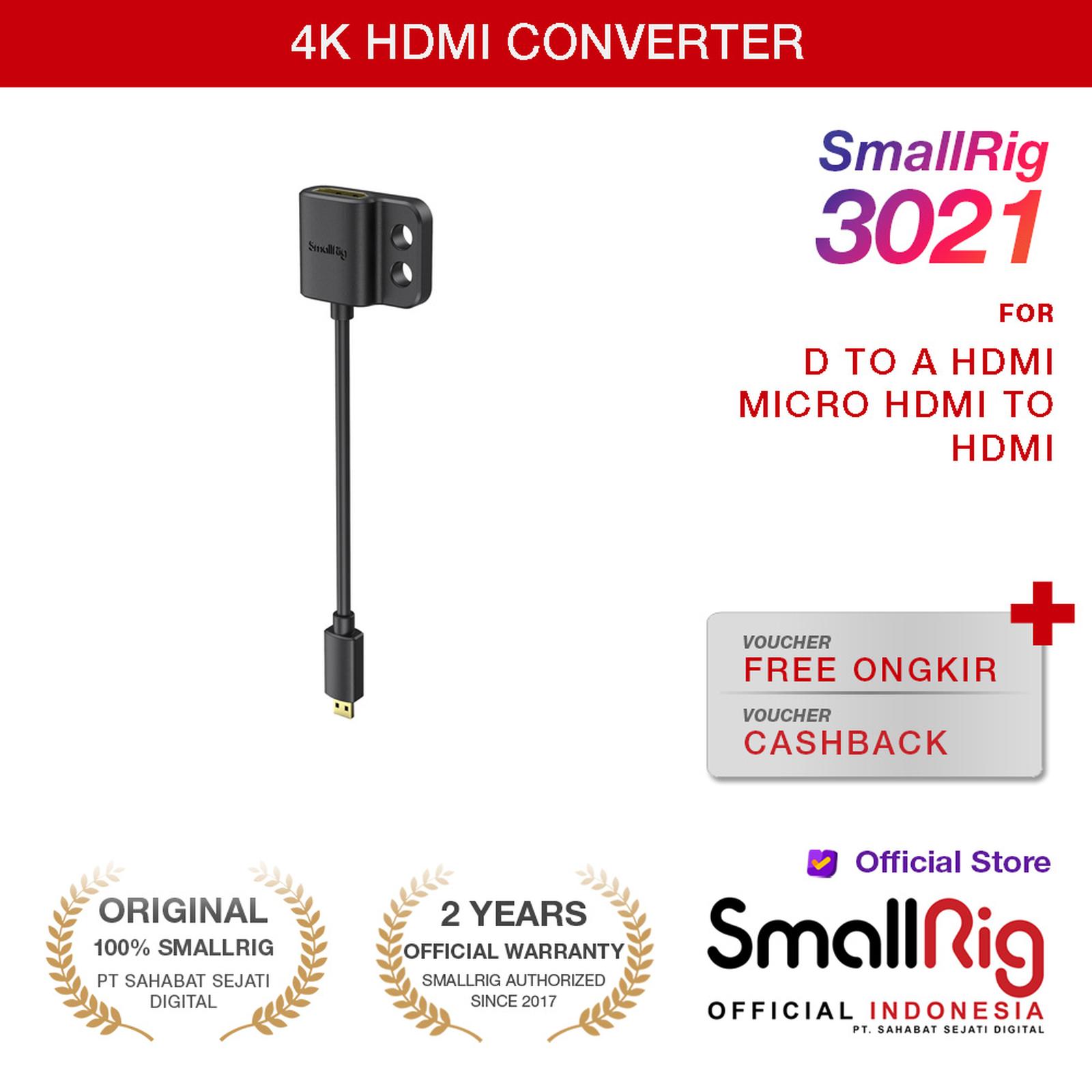 SMALLRIG Cavo 4K Ultra Sottile Da Micro A Full HDMI 35cm – Diametro 3.6mm, Fino A 60Hz, Fascetta Per Cavi Inclusa