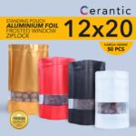 Standing Pouch Window Transparan 12×20 cm – Isi 50 Pcs