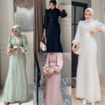 Vannamille Id Maxi Dress Malika Brukat Fashion Muslim Wanita Oufit Lebaran Seragaman Pesta Gamis Kekinian Berkualitas