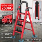 Ameca Tangga Lipat Multifungsi 3-6 Step Stainless Steel 304 | Kapasitas 250kg