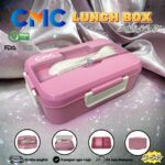Lunch Box Set 3 Sekat Ramah Lingkungan dengan Sendok & Garpu [BPA Free]