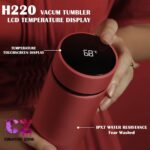 Custom Tumbler Botol Termos H220 LED Suhu Murah untuk Souvenir & Promosi