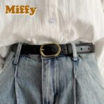 Ikat Pinggang Wanita Kulit PU Gaya Retro Vintage