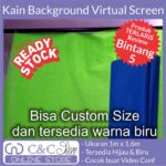 Kain Layar Video Green Screen 1 M X 1.6 M Backdrop Hijau Muda Murah