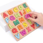 Mainan Puzzle Kayu Edukasi ABC, Angka, & Hijaiyah untuk Latih Kreativitas Anak