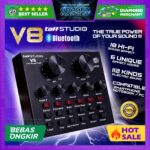 Taffstudio V8 Live Mixer Hifi Effect Audio USB External Soundcard Mic