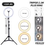 YESPLUS Ringlight LED 26cm: Studio Profesional untuk Konten Kreatormu