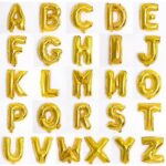 Balon Foil Huruf Gold 40cm Dekorasi Ulang Tahun
