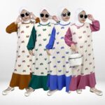 Gamis Anak Sofia Gogofashion 830 Bahan Soft Knit Motif Pita