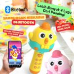 Mikrofon Anak Multifungsi Bluetooth dengan Desain Lucu & Fitur Edukatif